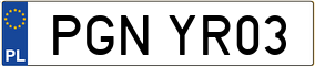 Trailer License Plate